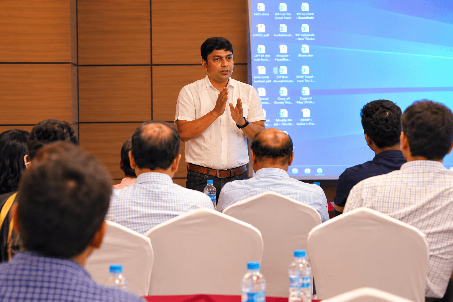 Pranjal Sarma leading a financial awareness session